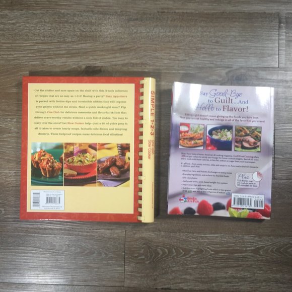 Cookbook Lot - Simple 1-2-3 and Guilt Free Cooking - Picture 2 of 2